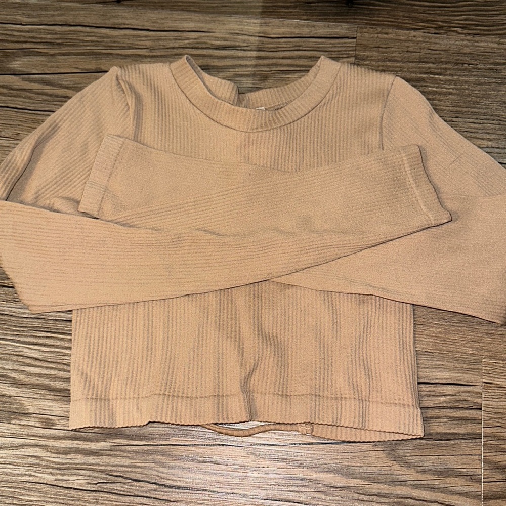 Tan seamless crop top
